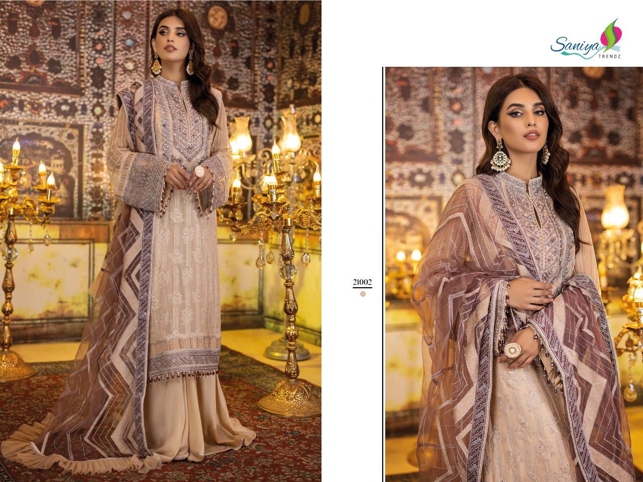 Saniya St Adan Libas 21 Festive Wear Wholesale Georgette Pakistani Suit
